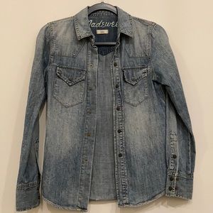 MADEWELL denim shirt, sz XS